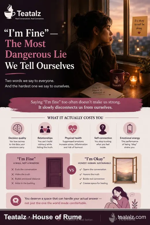 "I'm Fine" — The Most Dangerous Lie We Tell Ourselves
